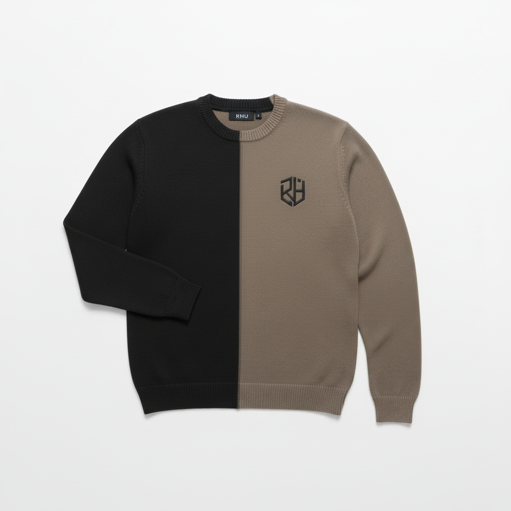 Colorblock Crewneck Sweater